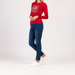 LUMA - DÁMSKÉ TRIČKO S DLOUHÝM RUKÁVEM ZE 100% BAVLNY