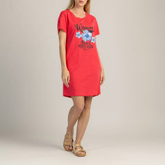 DÁMSKÉ ŠATY S KRÁTKÝM RUKÁVEM 100% BAVLNA - TROPICA