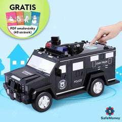 SAFEMONEY® – ELEKTRONICKÁ POKLADNIČKA VE TVARU POLICEJNÍHO AUTOMOBILU