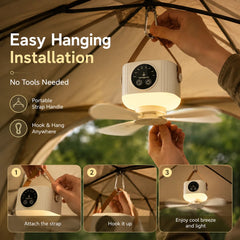 AERONIX - DOBÍJECÍ PŘENOSNÝ STROPNÍ VENTILÁTOR