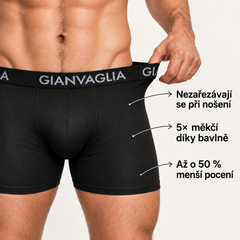 COTTONCORE™ – PÁNSKÉ BAVLNĚNÉ BOXERKY 4+1 ZDARMA - 62,6 Kč za ks