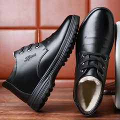VELMONT™ - Pánské zateplené kožené polobotky ke kotníku s kožíškem