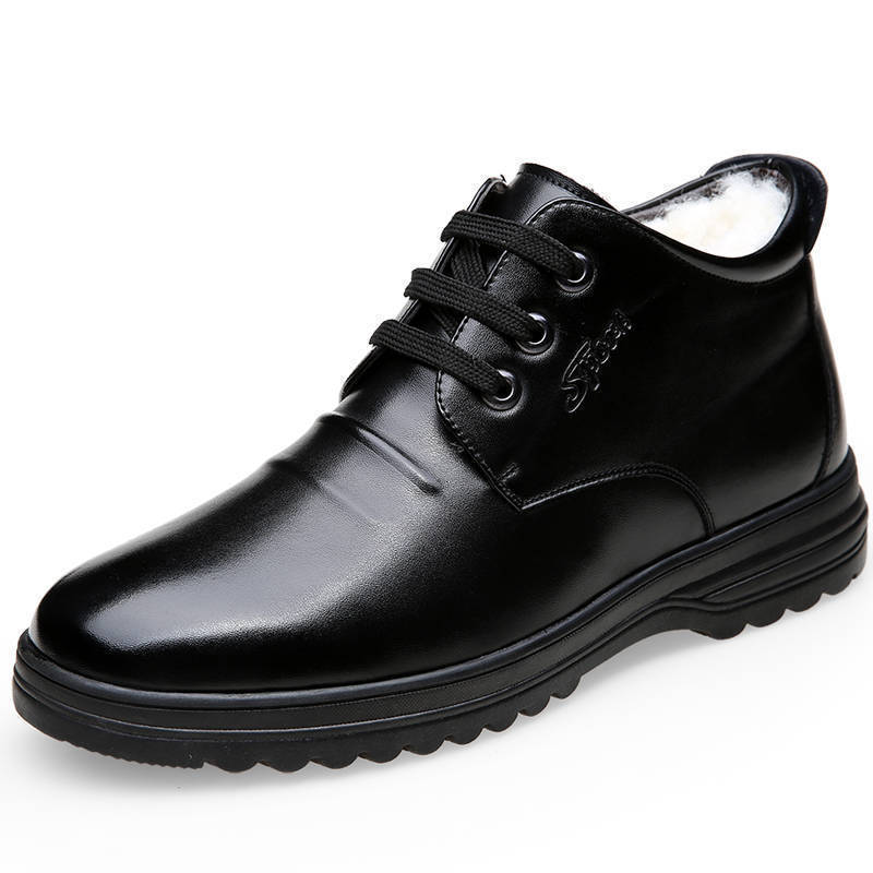VELMONT™ - Pánské zateplené kožené polobotky ke kotníku s kožíškem