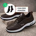 HNĚDÝ + DVA PÁRY PONOŽEK