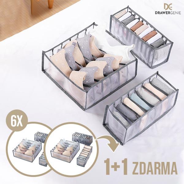 DRAWERGENIE® – 3-DÍLNÁ SADA ORGANIZÉRŮ DO ŠATNÍKU 1+1 ZDARMA