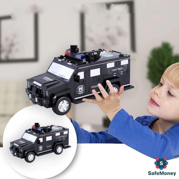 SAFEMONEY® – ELEKTRONICKÁ POKLADNIČKA VE TVARU POLICEJNÍHO AUTOMOBILU